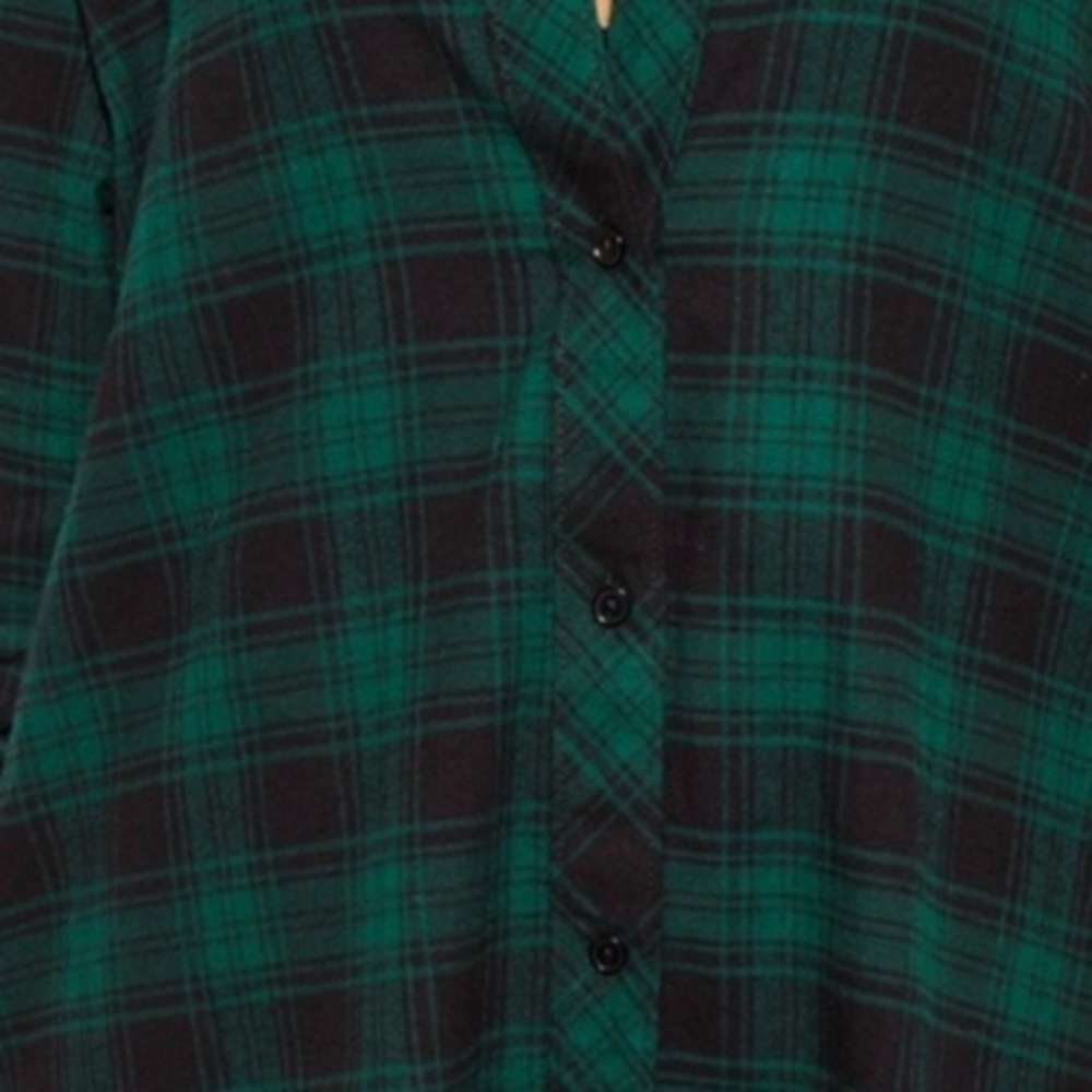 LAST 1!  NWT Green Plaid Flannel Tunic/Dress - Picture 6 of 6